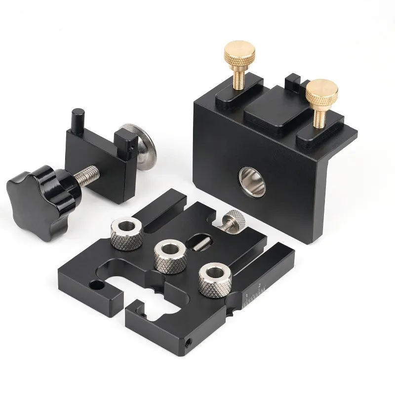 ABGR-Woodworking Drilling Locator 3-In-1 Hole Puncher Doweling Jig Drilling Kit- Carpenter Tool Wood Working Drill Guide Kit-1