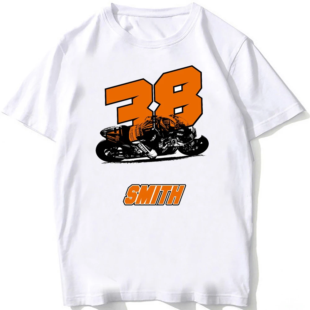 Bradley Smith 38 GP Rider T-Shirt New Summer Men Short Sleeve Hip Hop Sport Boy Casual Tees Motorcycle Riding Man White Tops