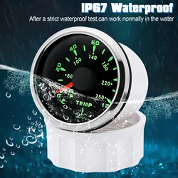 7 Colors Backlight 52MM Water Temperature Gauge Fuel/Water Level Gauge Oil Press Gauge Volt Meter For Marine Boat Car Truck