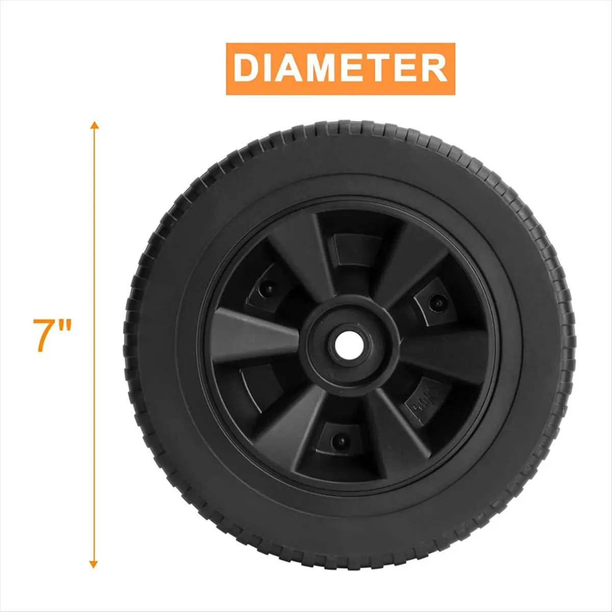 MALL G437-0037-W1 Grill Wheels 7Inch Replacement for Charbroil Grill Parts Gas2coal 463344015 463347017 463436215 2pcs