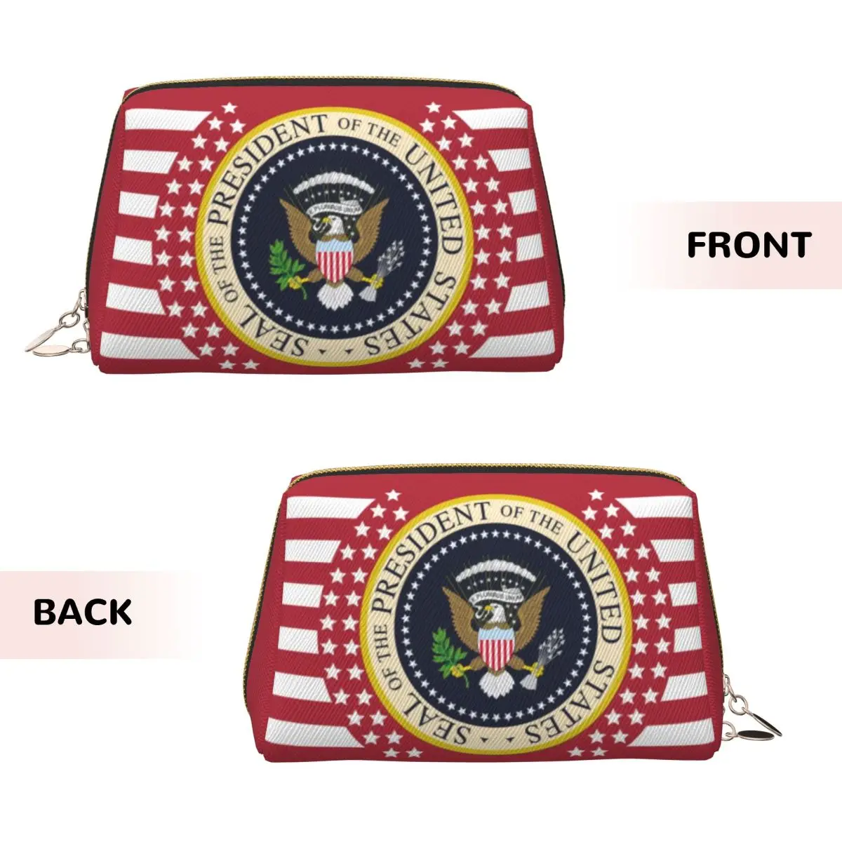 Seal Of The President Of The United States Women Cosmetic Bags Travel Makeup Organizer Pouch Toiletry Storage Dopp Kit Case