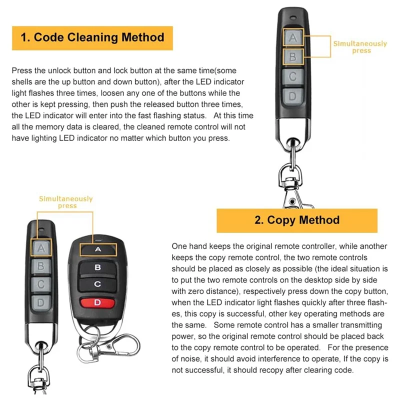 ABKI-4 шт. Дубликатор с дистанционным управлением для ворот, универсальный механизм открывания гаражных ворот для автоматических раздвижных дверей, электрические роликовые двери