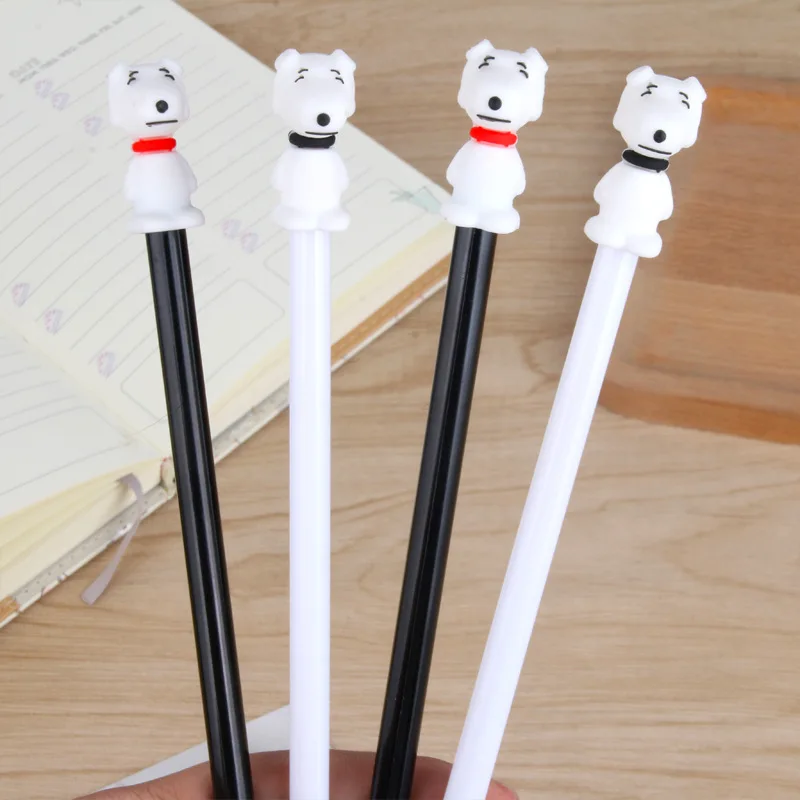 Wholesale Creative New Cartoon Husky Puppy Gel Pen Students Learn Stationery Wholesale Customizable Logo Gel Pens