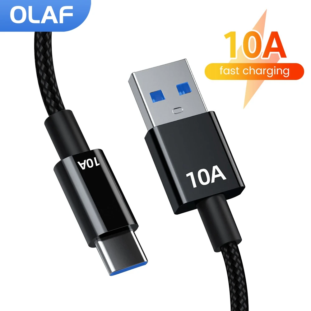 120W 10A Fast Charging Type C Cable For Huawei P50 P40 Pro USB 2.0 Data Transfer Data Cord For Samsung Xiaomi Oneplus USB C Wire