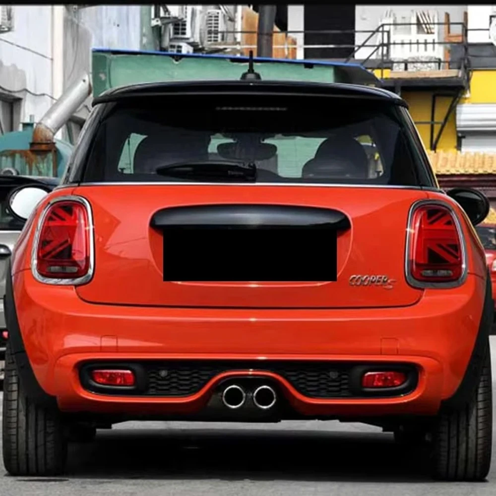 For Mini Cooper Hatchback F55 F56 F57 Accessories Union Jack Car Rear Trunk Door Cover ABS Protector Trim Moulding Modification