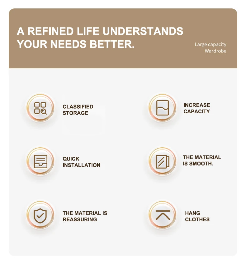 أثاث غرفة النوم لخزانة الملابس البلاستيكية على الطراز الأوروبي لتخزين الملابس بدون تركيب #6