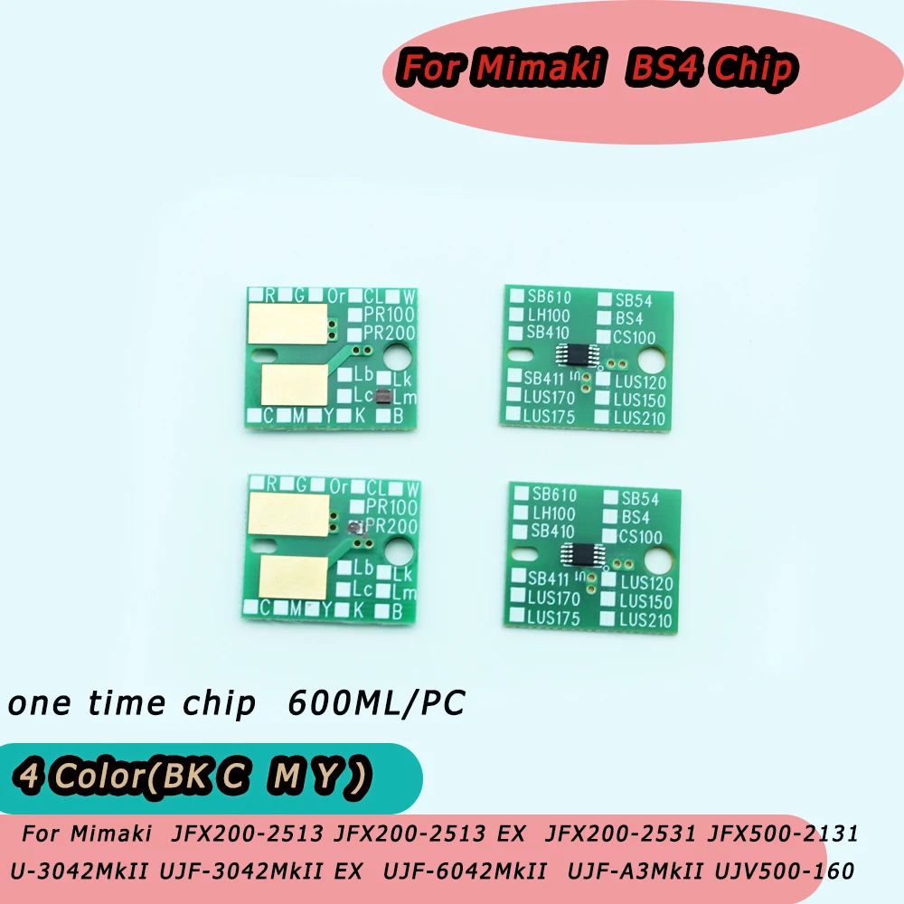 

600ml One Time Use BS4 Ink Chip Cartridge Chip for Mimaki JV300 JV150 CJV300 JV33 CJV150 Printer