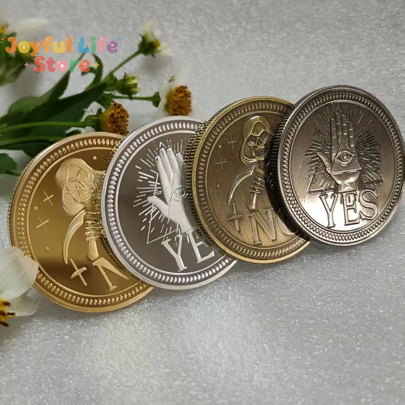 Vintage Yes/No Decision Coin Dual Sided Engraved For Party Games Decision Making Gifts Collection