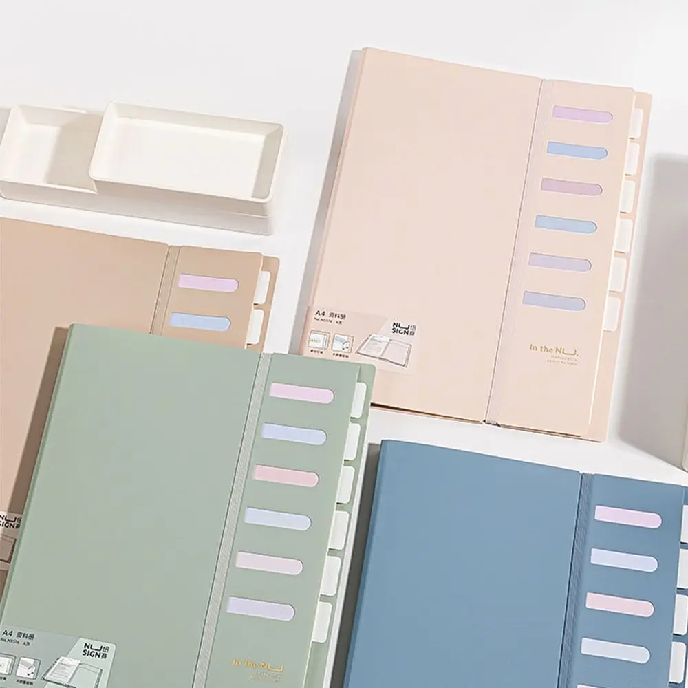 1pc Random Color File Folders Plastic A4 Folding Board Folder Portable Organize Artifacts File Contract Folders