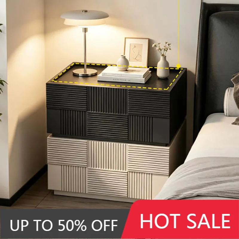 Trendy Nordic Nightstand Luxury Modern Storage Vintage Aesthetic Display Nightstand Mesilla De Noche Bedroom Furniture