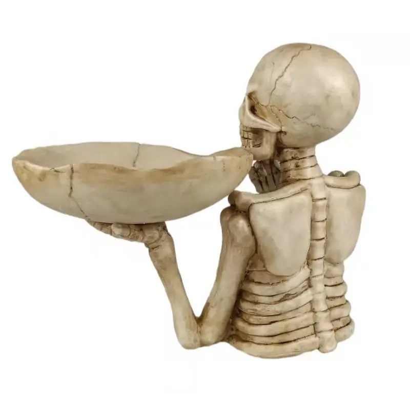 Hot selling decorative skeleton fruit plate personality punk skeleton decoration home key storage tray