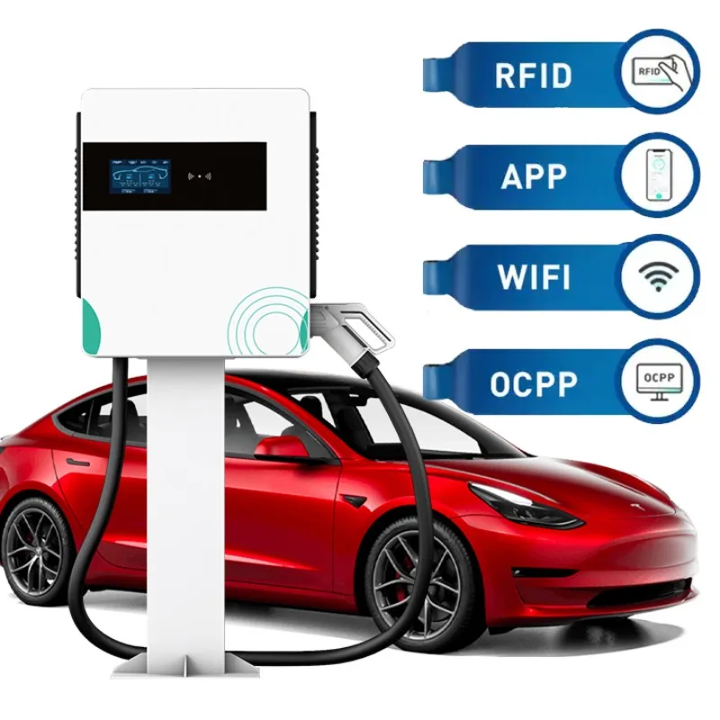 200kW DC Ultra Fast Charging Pile EV Charger CCS2 Double Gun for Electric Bus Logistics Center