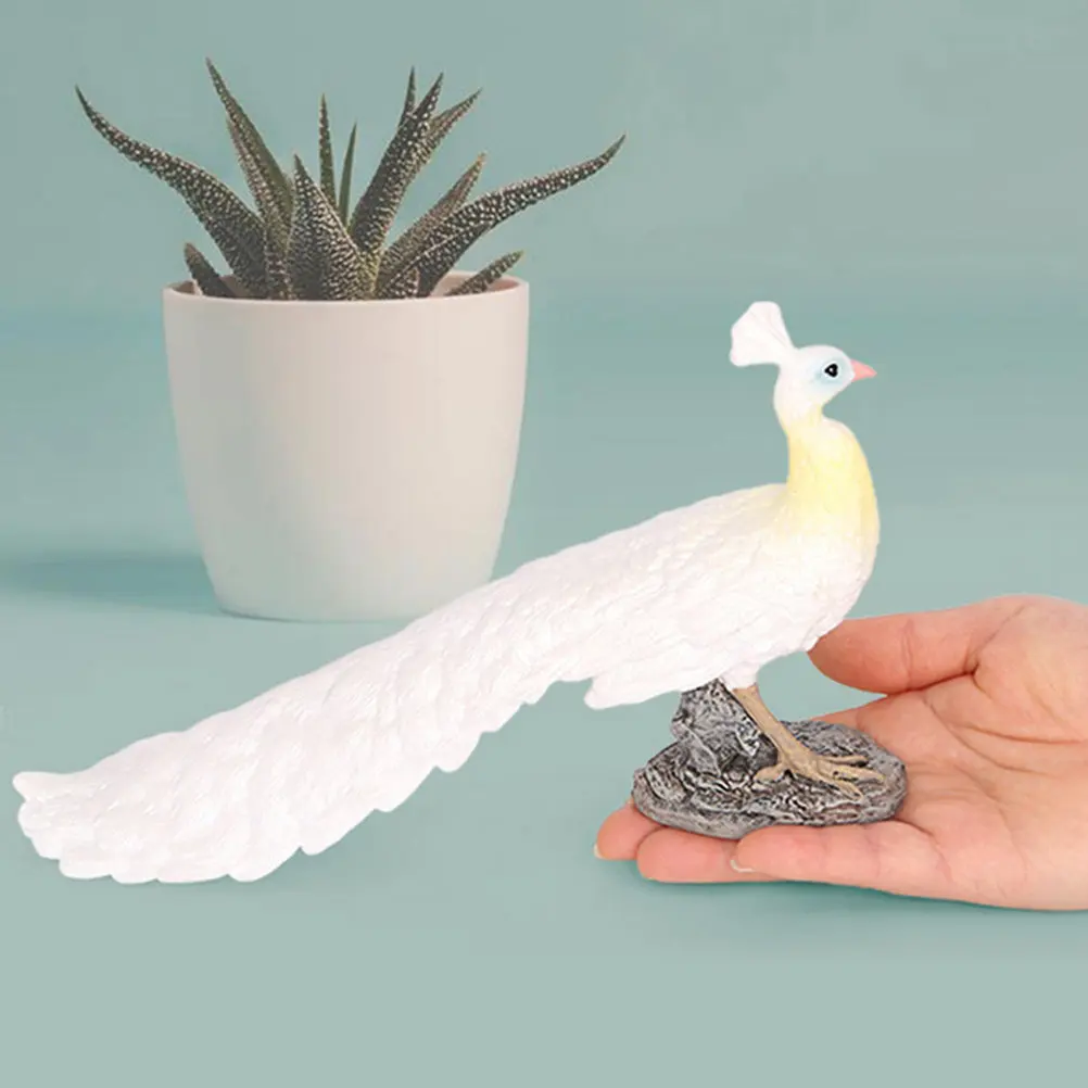 

Пластиковая декоративная фигурка павлина: реалистичная, яркая, имитирующая павлина, для дома, автомобиля, стола, для развития когнитивных способностей детей