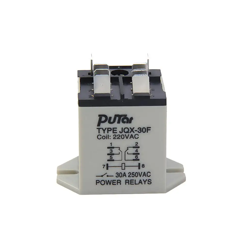 JQX 30F 30A 8 Pole Pluggable Plastic Power Relay Coil 220 V 25