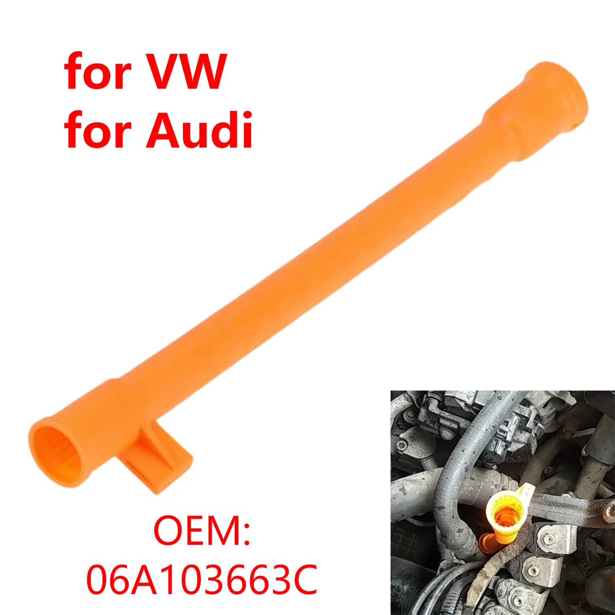 06A103663C 2.0L Car Engine Oil Dipstick Tube for VW Beetle Golf Jetta Polo Lavida Touran for Audi A3 for Skoda Octavia
