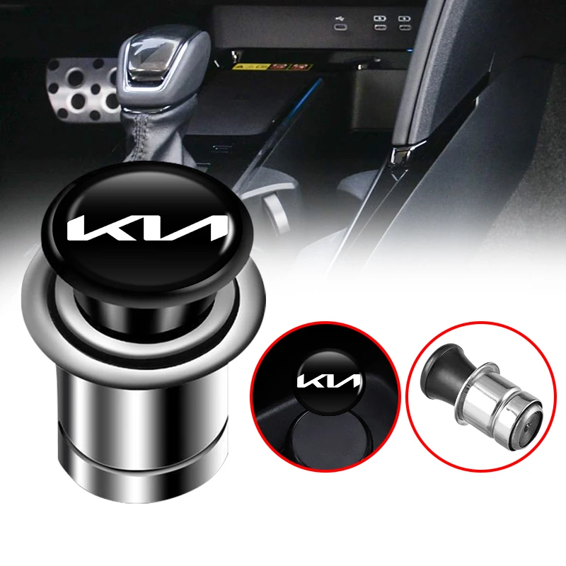 

Car Cigarette Lighter Cover Alloy DustProof Decoration Cap Interior For KIA Sportage Rio Ceed Niro Soul Stonic Picanto Procee