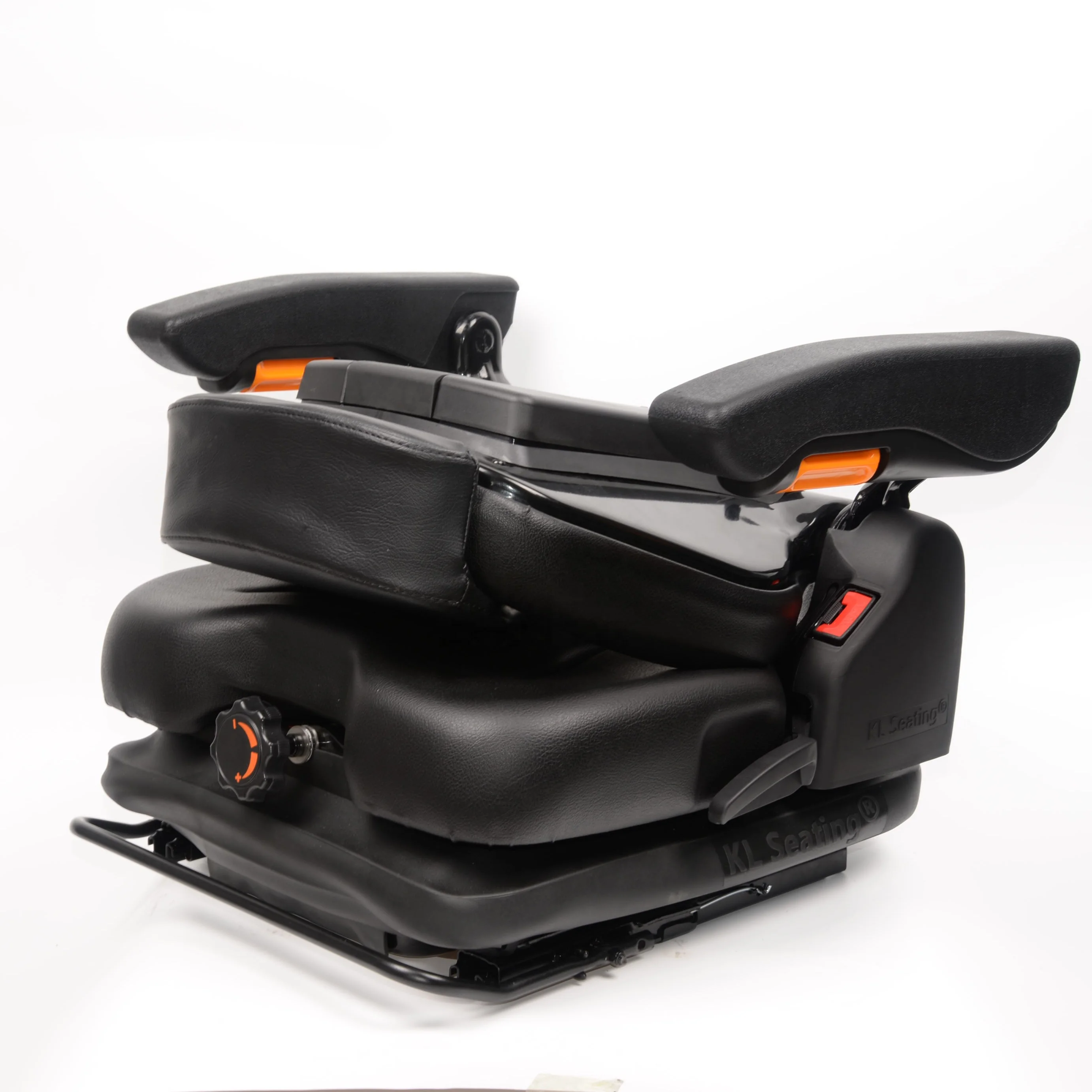 Premium Low-Profile Mechanical Suspension Forklift Seat Chair New Ventilated Heated Vinyl Industrial Use Construction Farm
