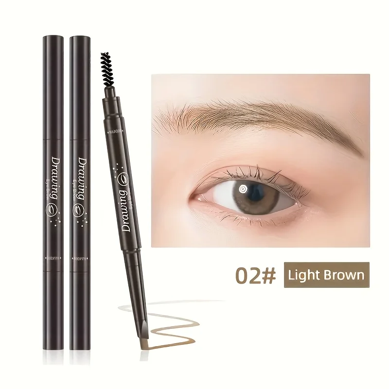 Wasserfest, 5 Farben, natürliches Make-up, doppelköpfiger automatischer Augenbrauenstift, wasserfest, lange Effizienz, einfache Augenbrauen und Augen