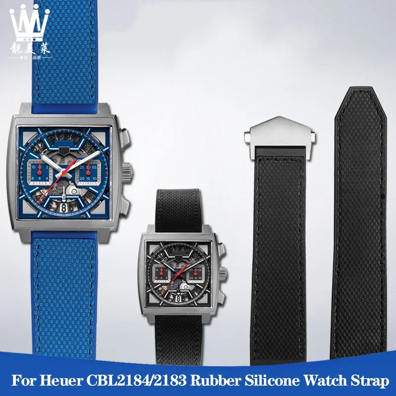 Cinturino per orologio in gomma siliconica da 22 mm per cinturino TAG Heuer Monaco Speed Series CBL2184 CBL2183 Cinturino sportivo impermeabile