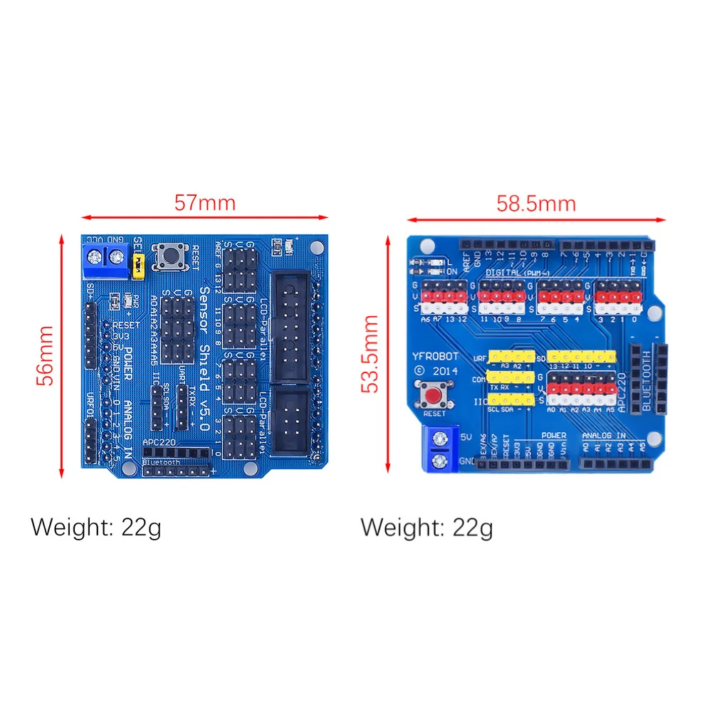 V5 Sensor Shield Expansion Board Shield For Arduino UNO R3 V5.0 Electronic Module Sensor Shield V5 expansion board