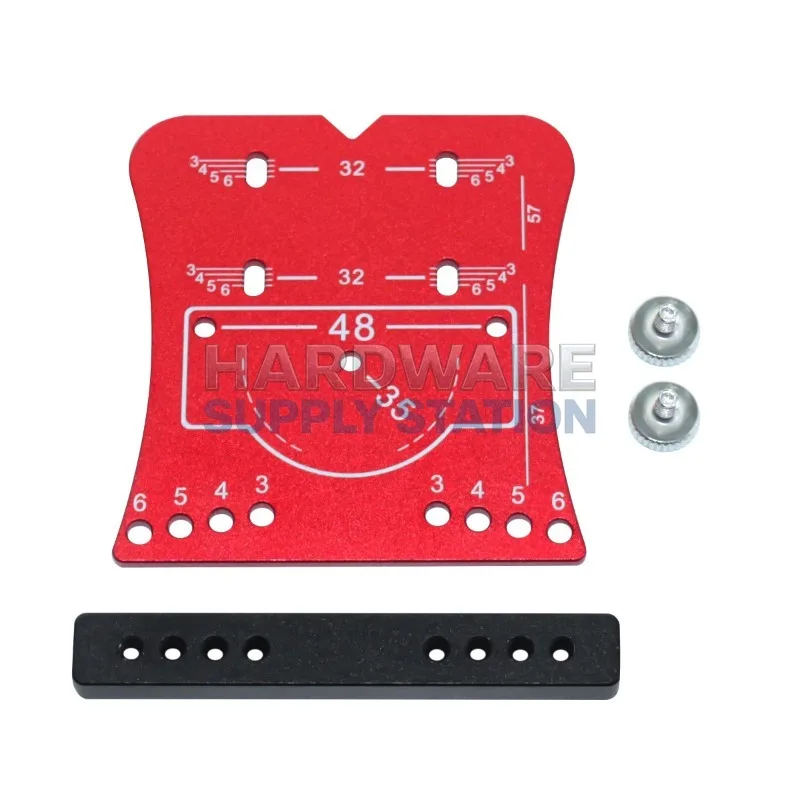 

Hinge hole positioning board, woodworking aluminum alloy hinge hole opener, 35mm door panel hinge positioning template