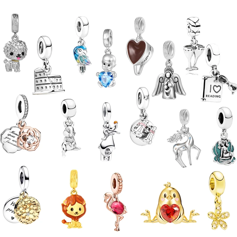 جديد حار بيع DIY النساء المجوهرات مناسبة للتصميم الأصلي: لطيف الفرخ مع القلب الأحمر كريستال سحر الخرزة لسوار وقلادة