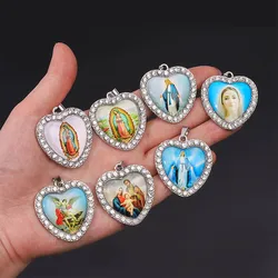 New 23 Large Catholic Style Catholic Pendant Medals Mixed Icon Religious Amulet Medals