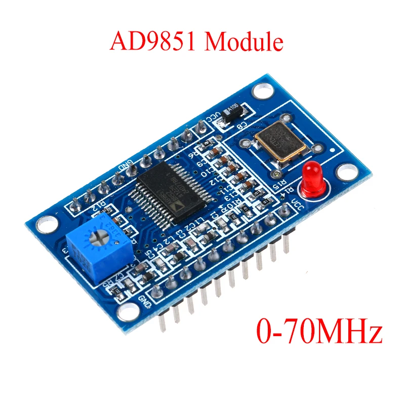 AD9851 Module DDS Signal Generator Module 0-70MHz 2 Sine Wave and 2 Square Wave 0-70MHz 0-40MHz AD9850 AD9851 2 Sine Wave and 2