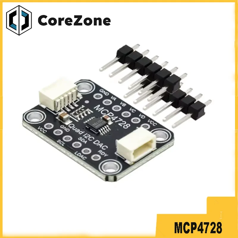 MCP4728 Quad DAC outputs with EEPROM module compatible with STEMMA QT Qwiic