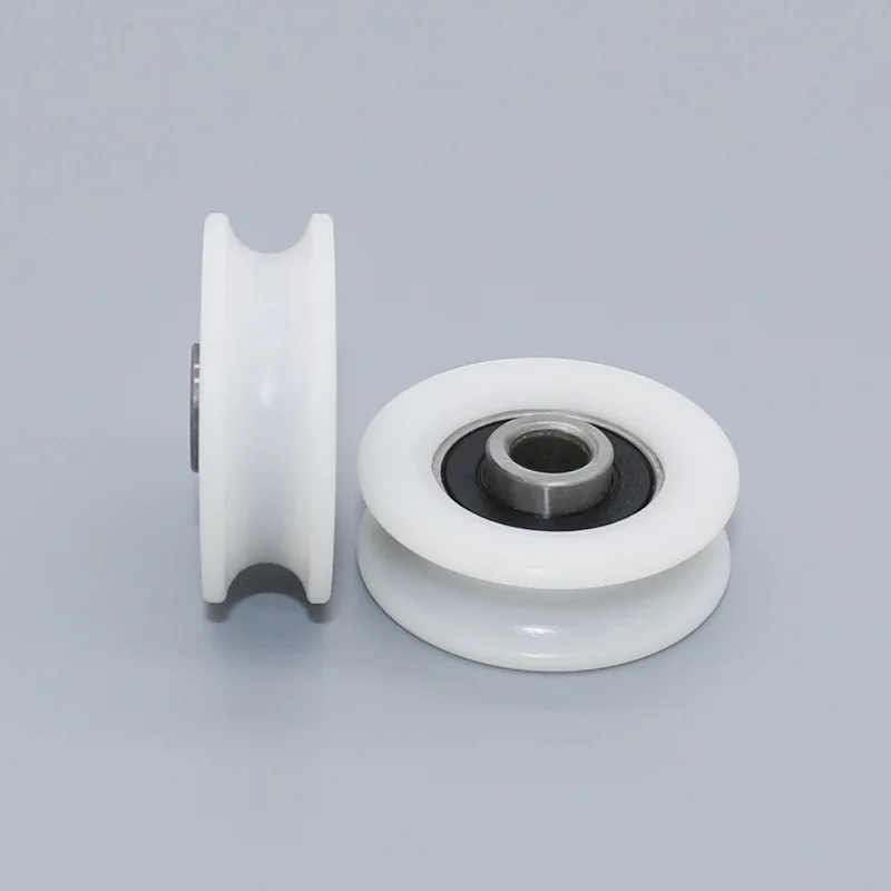 Non-pulley 626RS bearing plastic-coated POM track wheel U-shaped plastic wheel 6 * 30 * 10mm