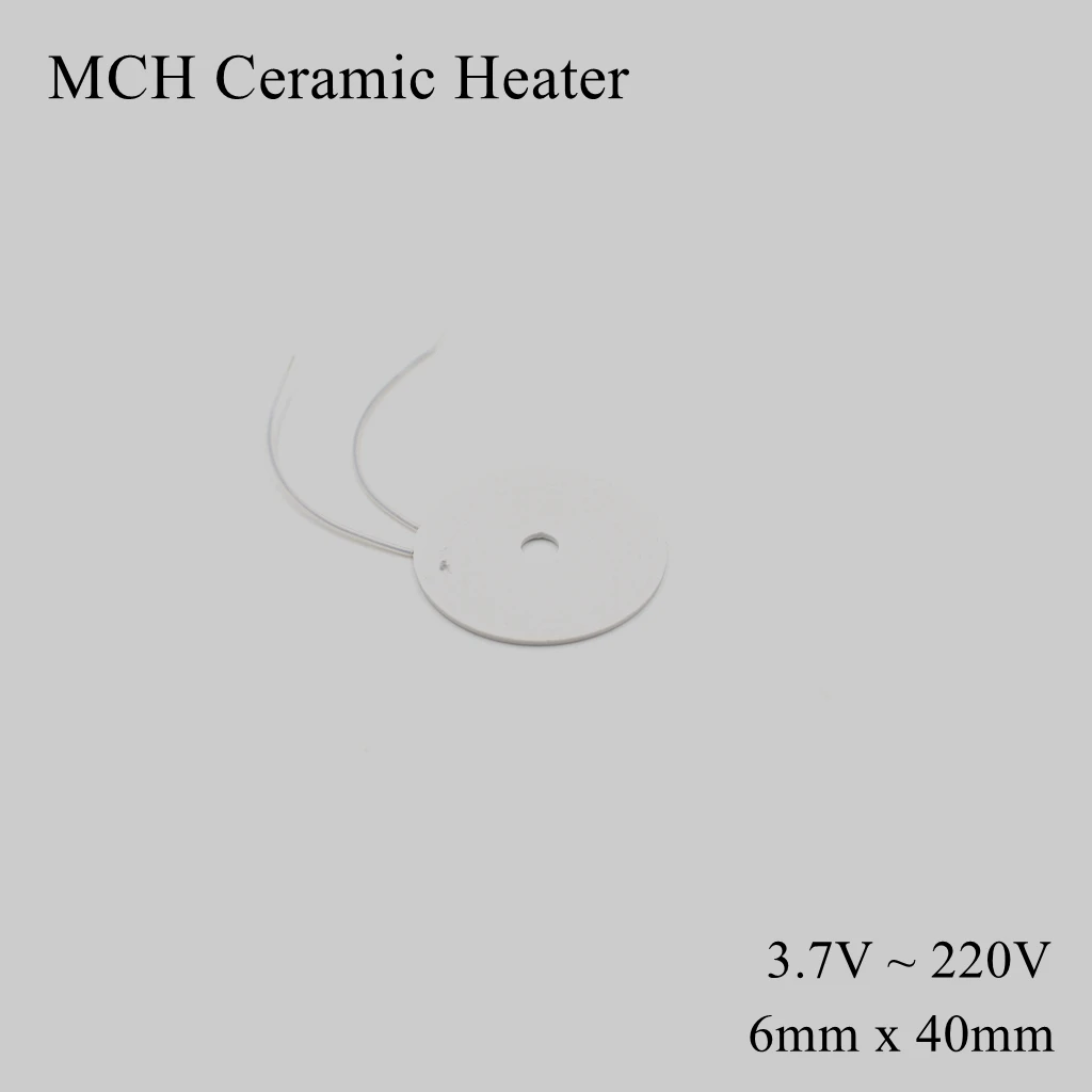 

Concentric Circles 6mm x 40mm 5V 12V 24V MCH High Temperature Ceramic Heater Round Alumina Electric Heating Element HTCC Metal