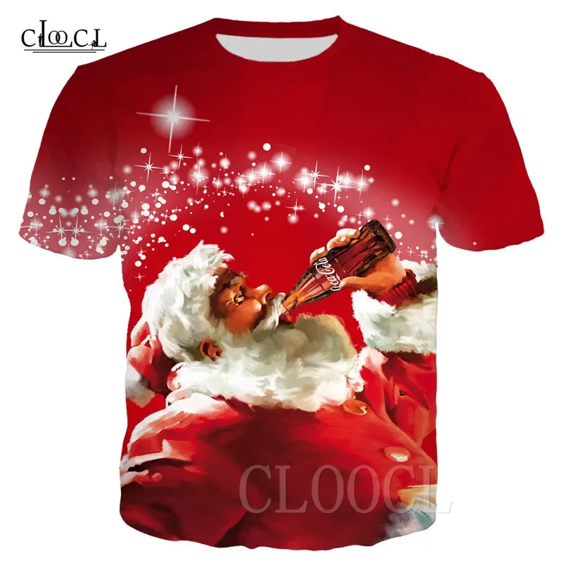 

Christmas Cola T Shirt Men's Women Pullovers 3D Print Tshirt Oversized Summer Harajuku T-shirt Short Sleeve Xmas Tees Sweatshirt