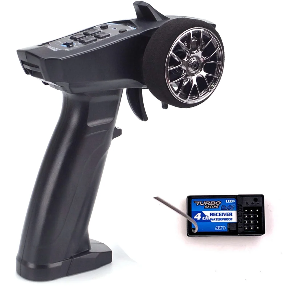 Turbo Racing P30 91803G-VT RC 2.4GHz 4CH Trasmettitore radio Telecomando con ricevitore 4CH RX41 per parti del modello di barca per auto RC