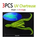 3 piezas de color chartreuse UV