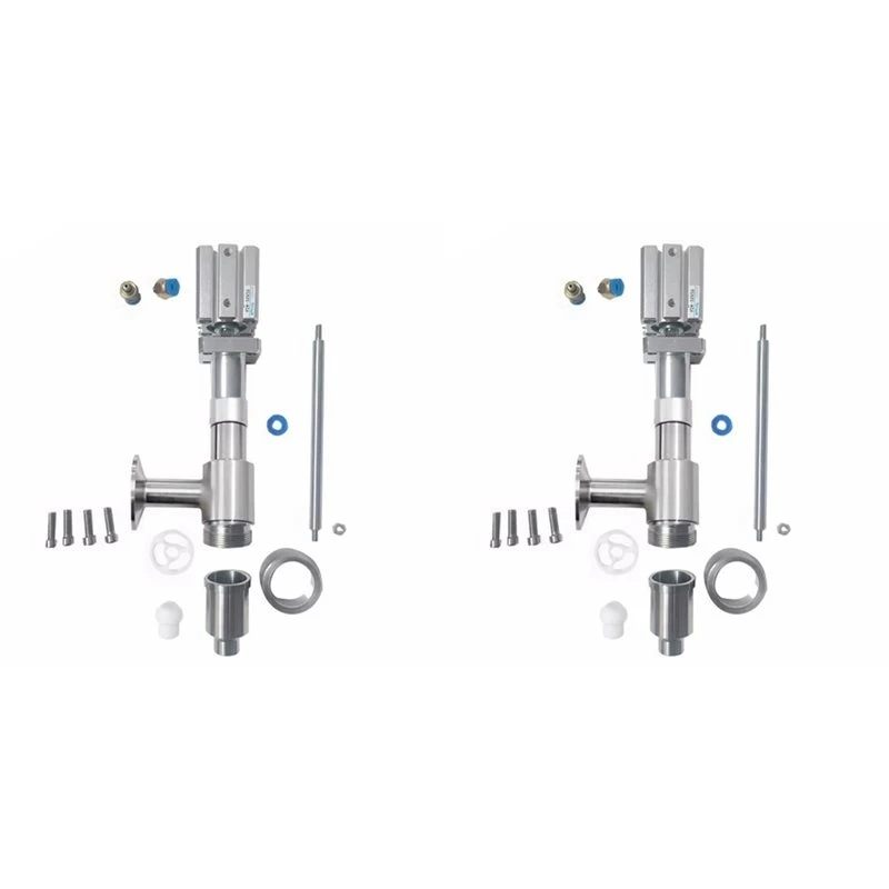 AB42-2X Pneumatic Anti Drip Filling Head,304SUS Stainless Steel Filling Machine Discharge Nozzle