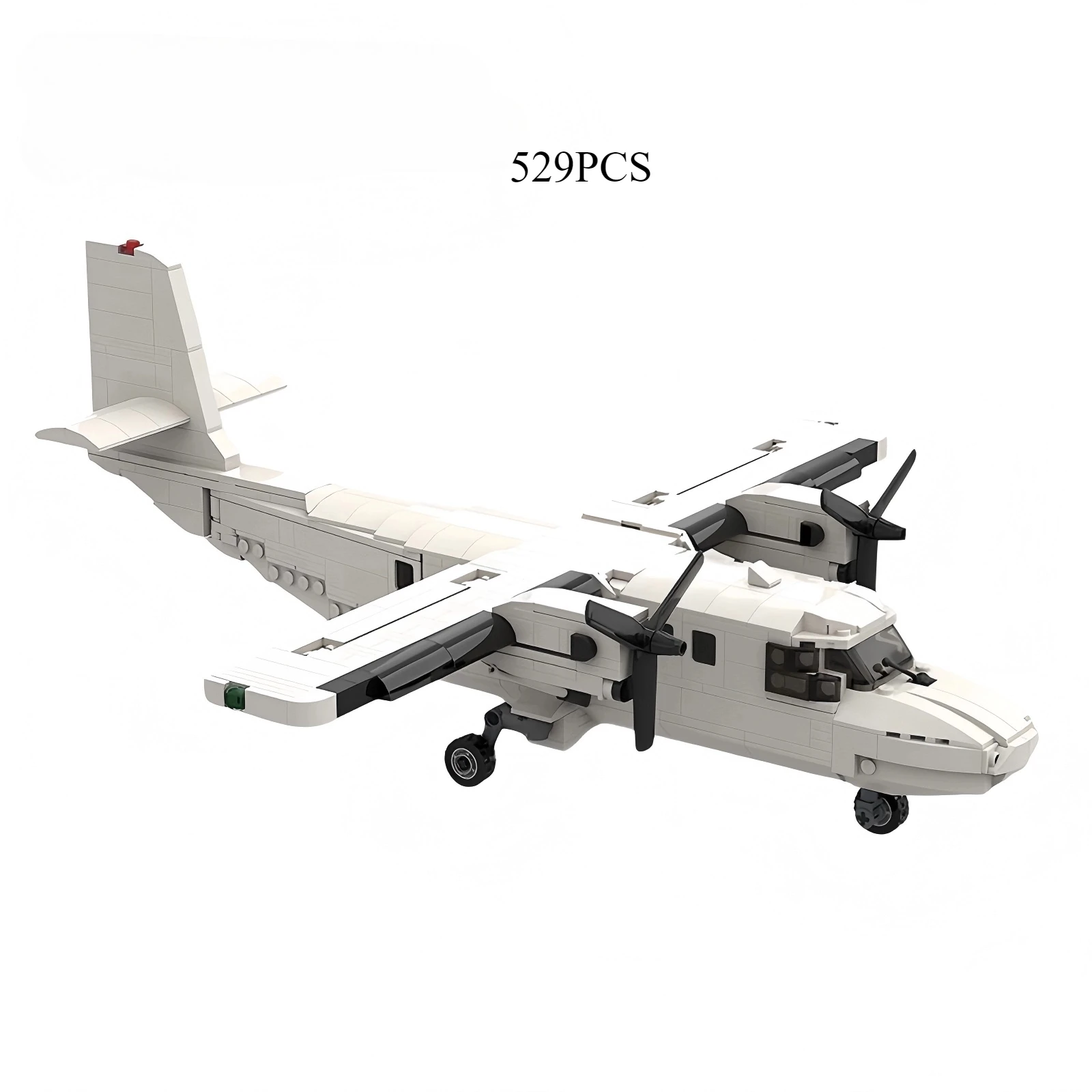Urban Aircraft Series Canada MOC-118805 DHC-6 Twin Otter Plane Model Aircraft Display Building Block Model Set Bridge Brick Toy