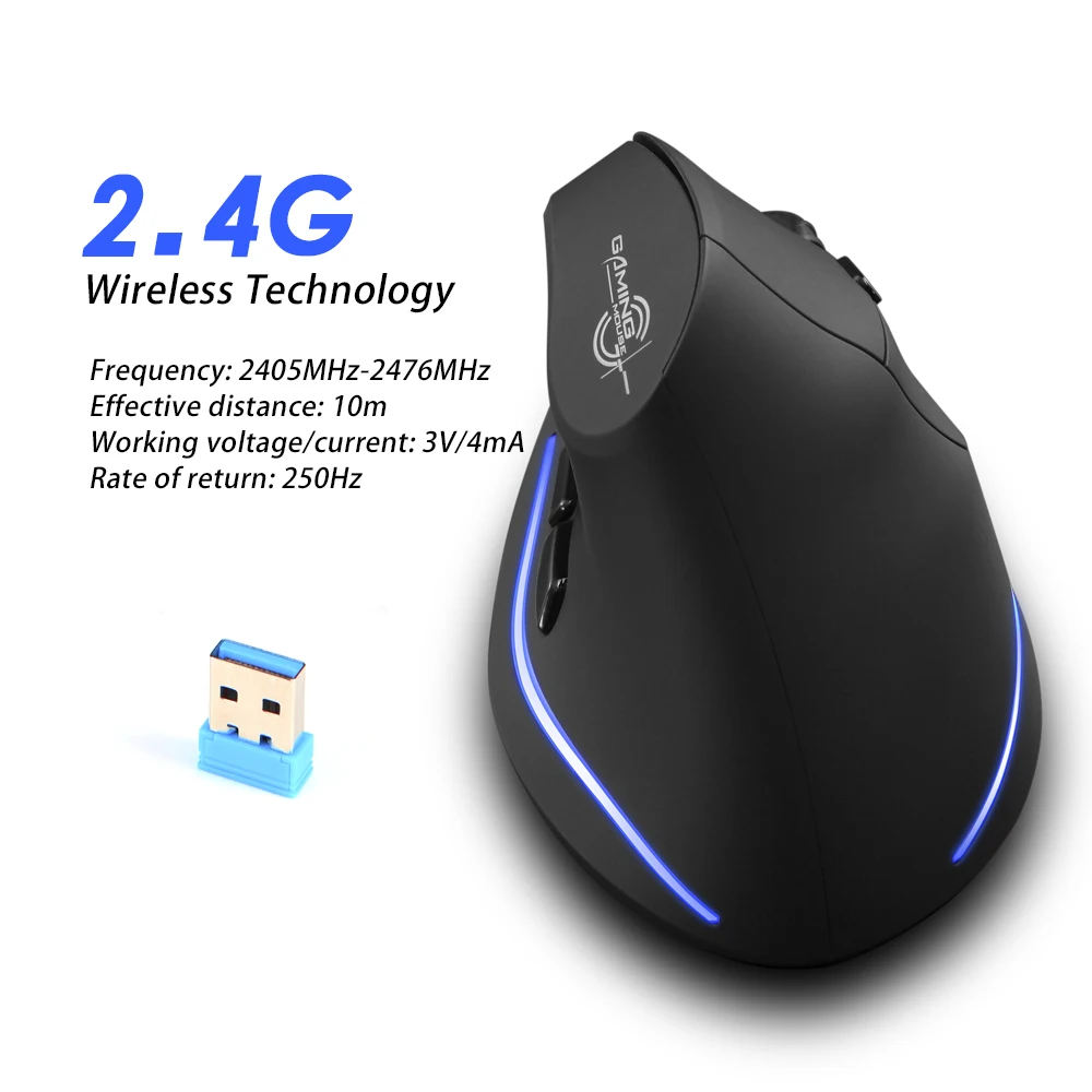 F-35 Mouse Wireless Vertical Mouse Ergonomic Rechargeable 2400 movement speed Optional Portable Gaming Mouse for Mac Laptop PC