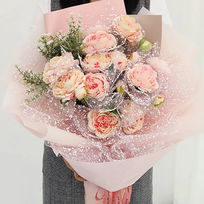Flower Wrapping Mesh Paper Iregular Hollow Net Wrapper Floral Bouquet Paper Fresh Flower Packaging Sheet Florist Wrap Supplies