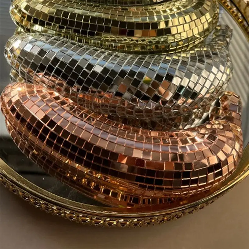 AT05-Disco Ball Banana Shape Ball Home Decor Table Bar Stage Rotating Disco Fruit Decoration Accessories