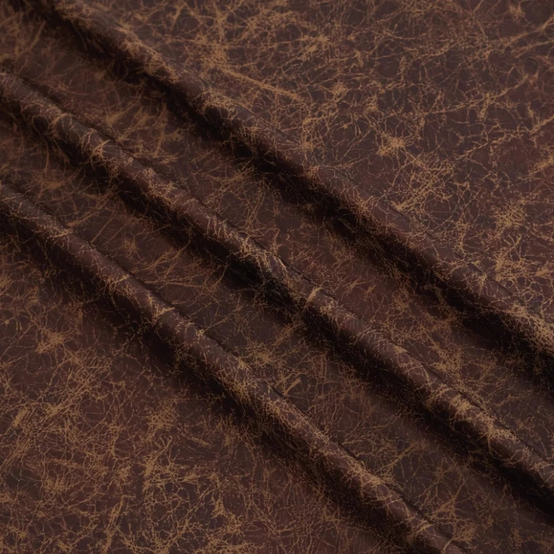 PU Imitation Leather Fabric Home Handmade Cracked Marble Print Vintage Drape Trench Coat Leather Autumn Winter Crafts Materials