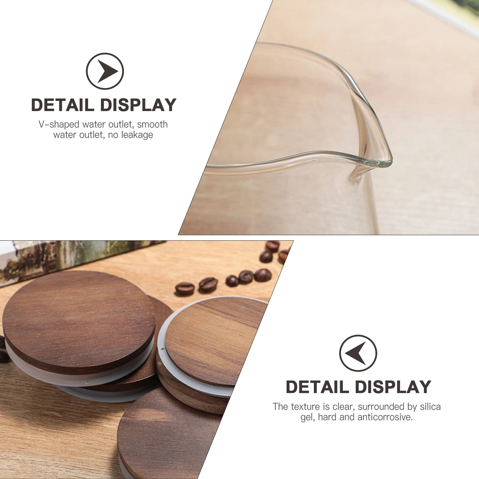 

1 шт., прозрачный стеклянный чайник, кофейник, деревянная крышка, чайник, многоцелевые товары для дома, стеклянный чайник для горячих и холодных напитков