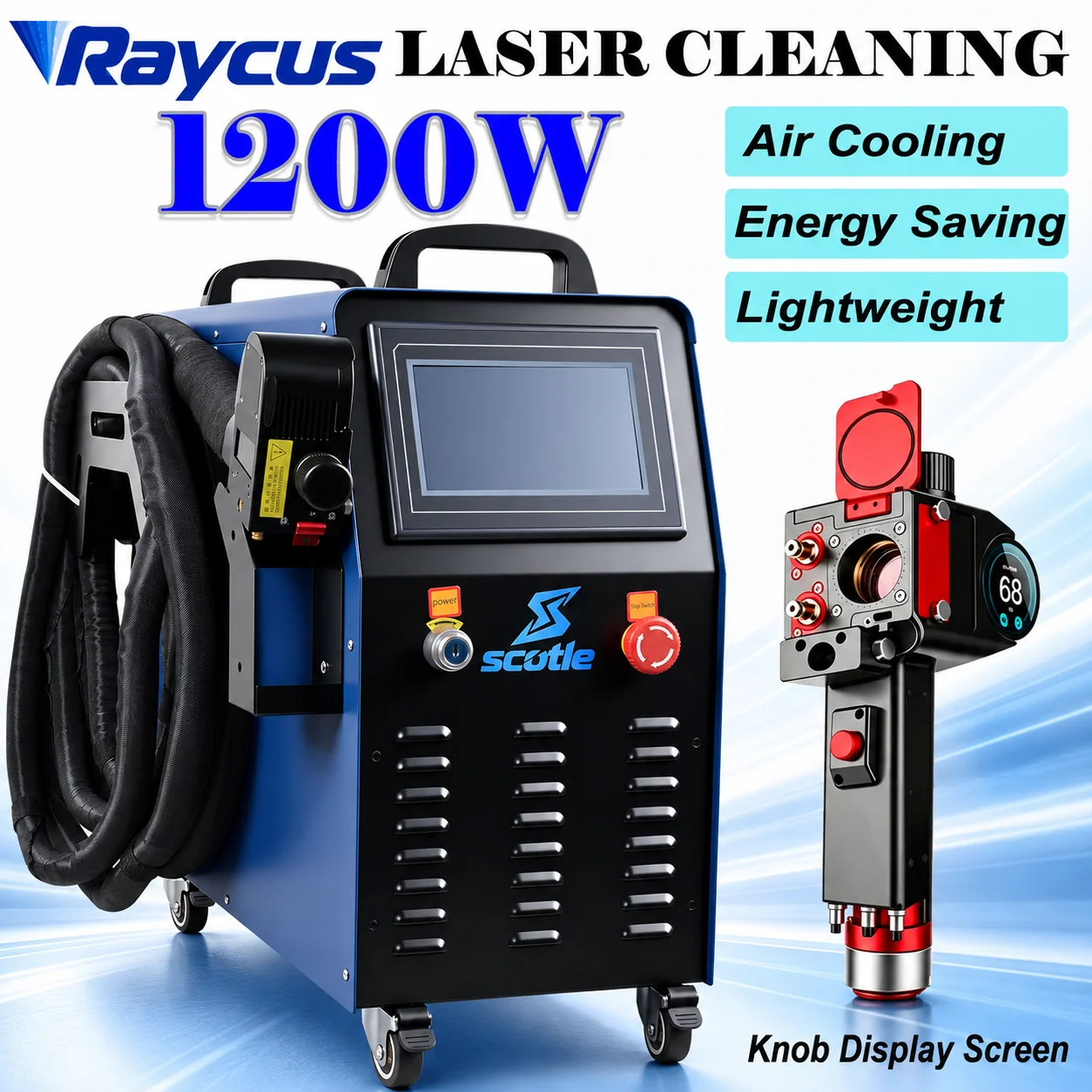 Raycus 1200W Laser Cleaning Machine Rust Removal Cleaning Oil Paint for Metal Cleaning Fiber Laser Cleaner Rust Removing