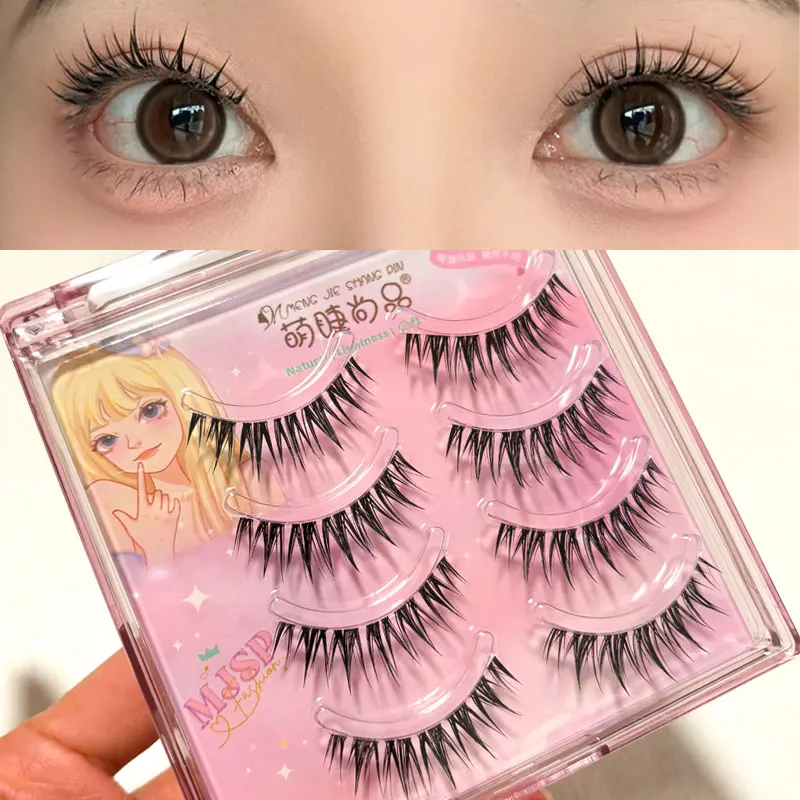 New Manga Lashes Wheat Eyelash Clusters Natural False Eyelashes Thick Fake Eyelashes Eyelashes Extensions Daily Makeup