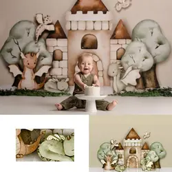 House of the Dragons Sand Backdrop Kids Baby Cake Smash Photography Props Child Boys Adult Birthday Studio Backgrounds