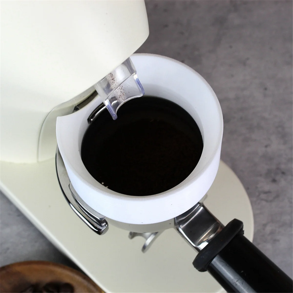 Cincin Pengumpul Bubuk Penggiling Kacang 58Mm untuk Penggiling Kopi Gemilai 9010b Penggiling Kacang Italia Bubuk Anti Terbang