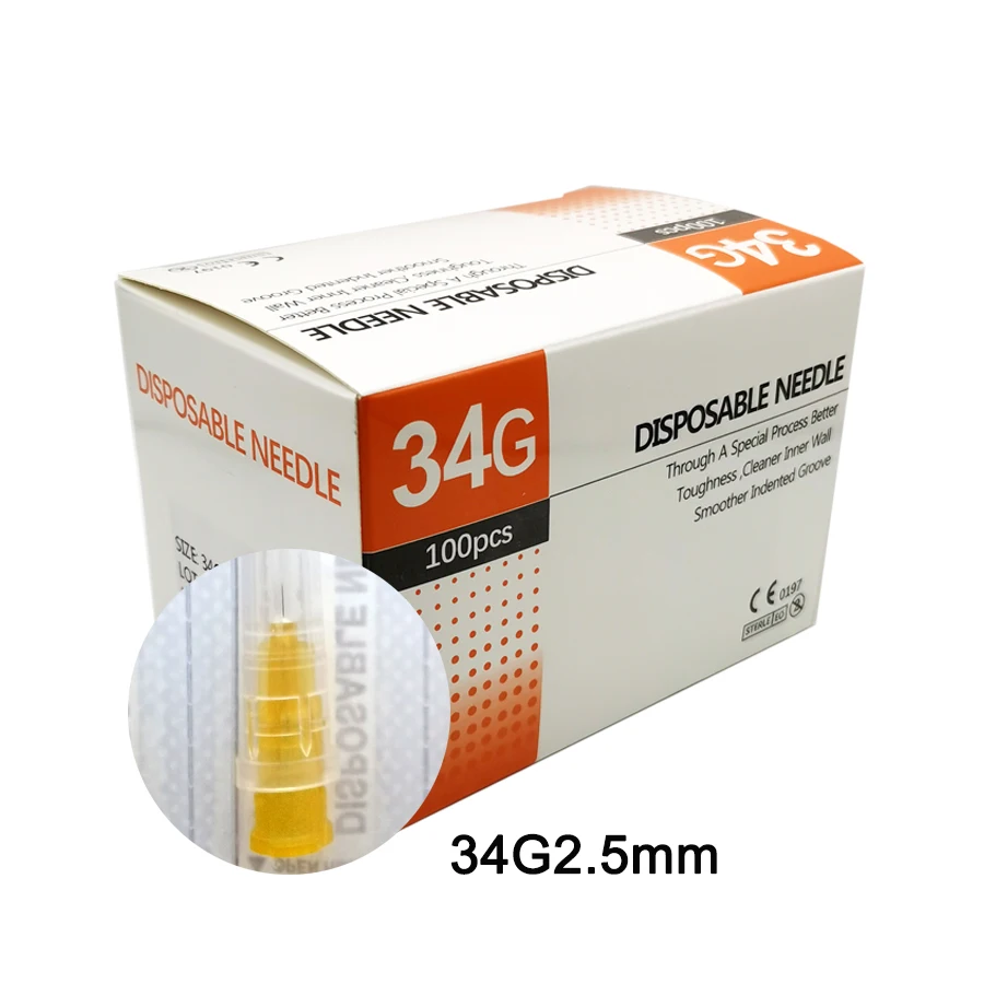 إبرة يمكن التخلص منها 34 جرام 1.5 مللي متر 2.5 مللي متر 4 مللي متر 6 مللي متر 13 مللي متر أجزاء أداة اليد إبرة