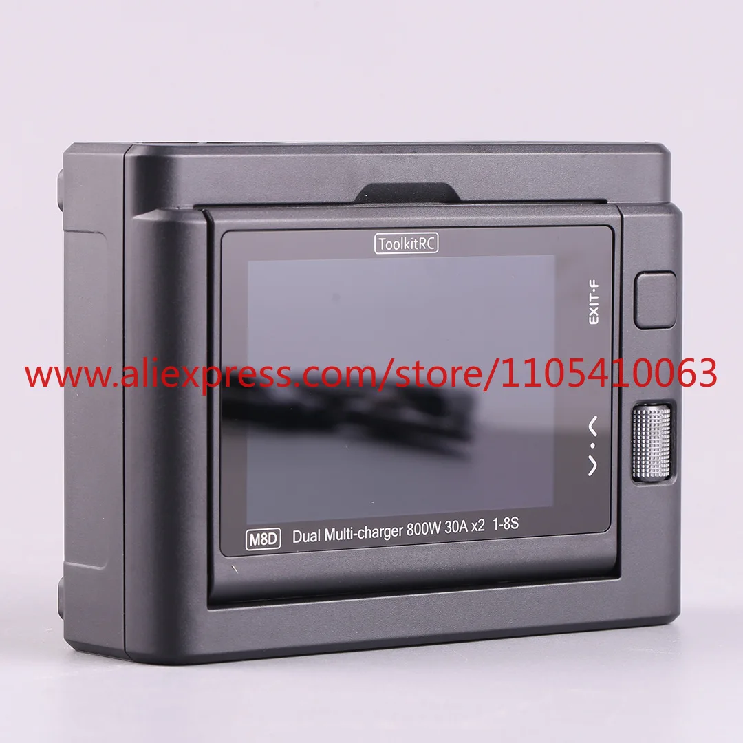 1Pcs ToolkitRC M8D touch screen folding screen charger, dual channel 8S independent output high power drone