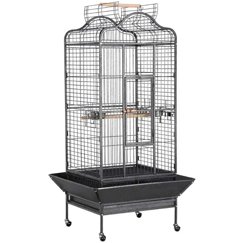 Extra Large Parrot Bird Cage Mini Macaw Cockatoo Cockatiels African Grey Bird Cage with Open Play Top