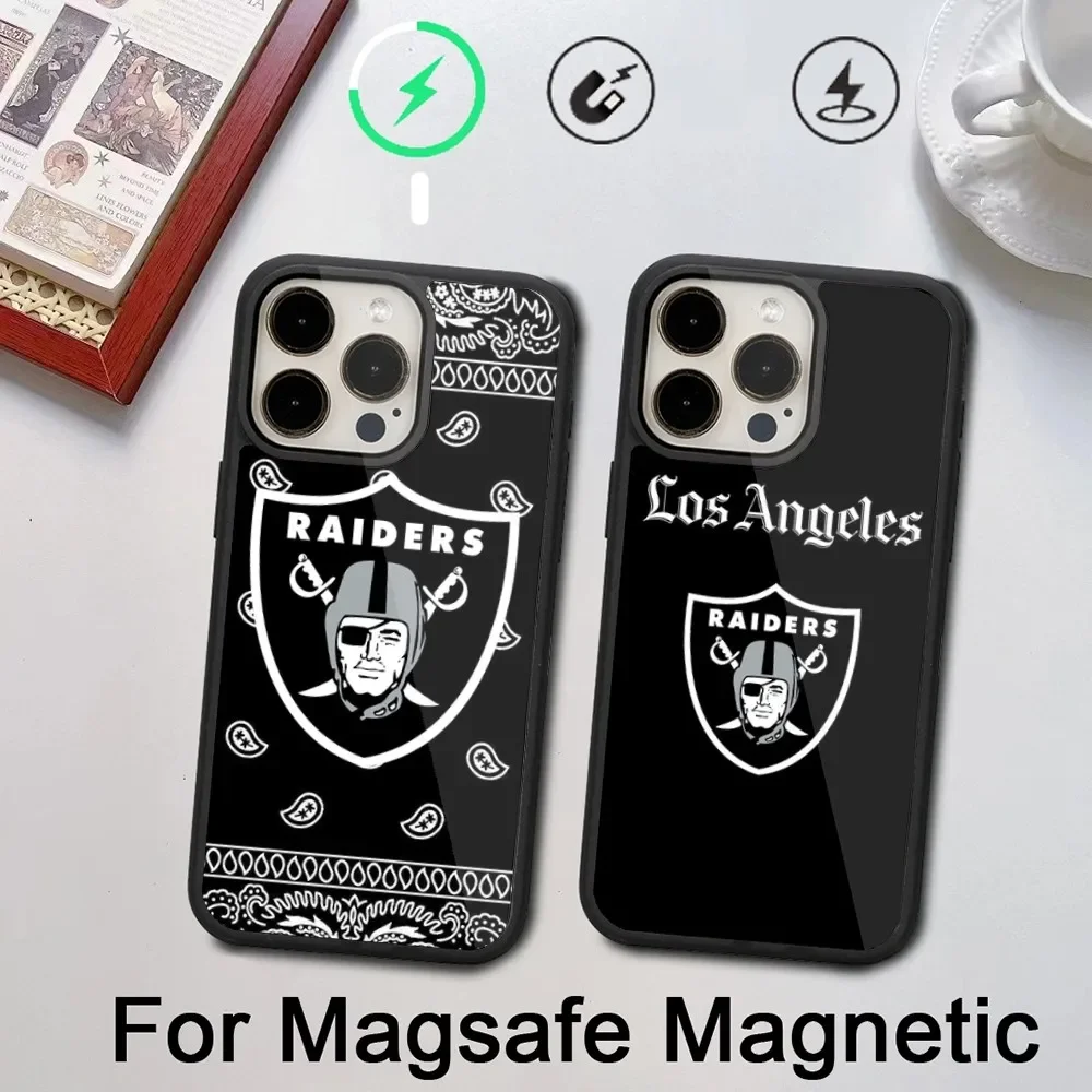 O-Oakland F-Raiders Phone Case For iPhone 14 13 12 11 15 Pro Max Plus Magsafe Magnetic Cover