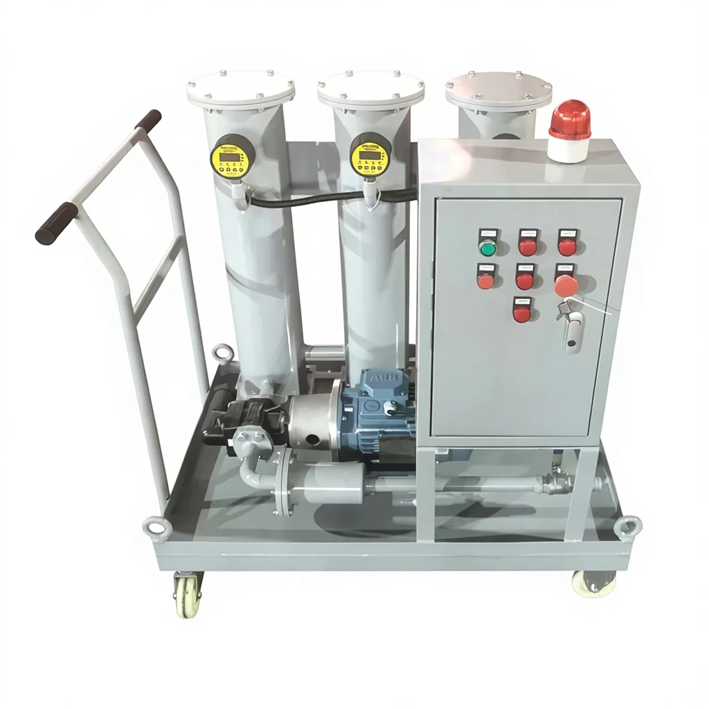 High-Capacity Oil Purification Trolley System with Zero Oil Waste Technology for Transformer and Insulating Oil Treatment